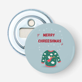 Merry kerst Ugly Sweater Angel Paper Button Flesopener