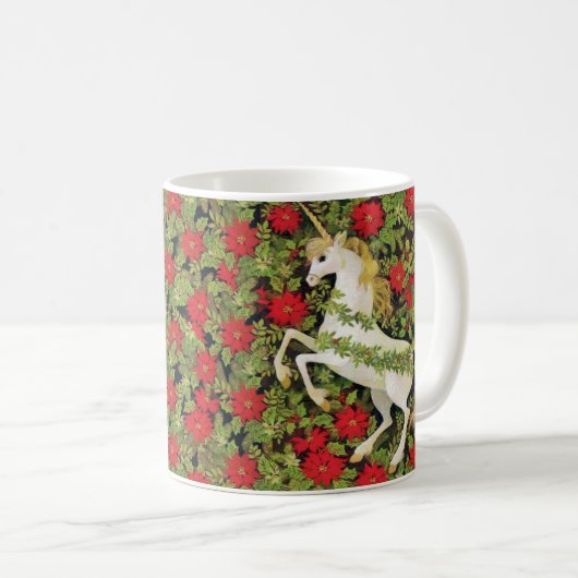 Merry kerst Unicorn Koffiemok (Voorkant rechts)