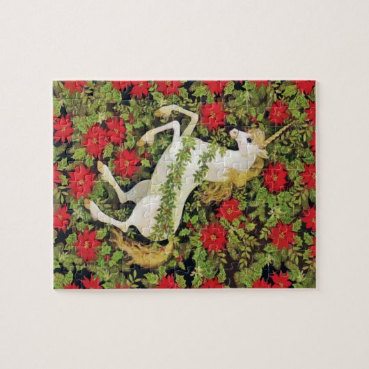 Merry kerst Unicorn Legpuzzel (Horizontaal)