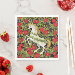 Merry kerst Unicorn Servet