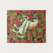 Merry kerst Unicorn Wandkleed (Voorkant (horizontaal))