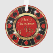 Merry kerst Vegas Ornament (achterkant)