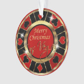 Merry kerst Vegas Ornament (voorkant)