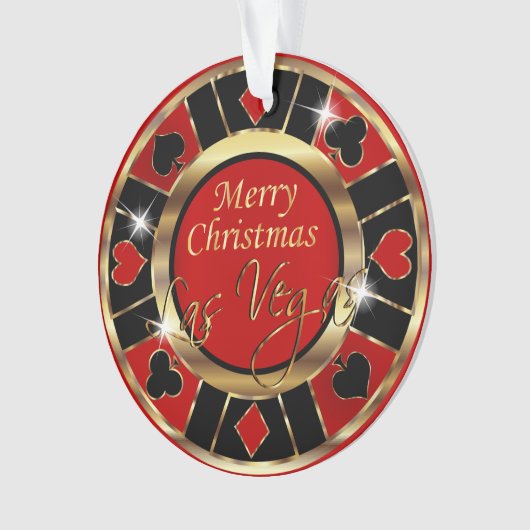 Merry kerst Vegas Ornament (voorkant)