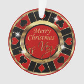 Merry kerst Vegas Ornament (voorkant)