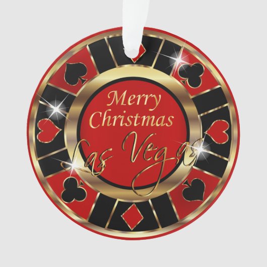 Merry kerst Vegas Ornament (voorkant)