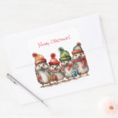 Merry kerst vierkante sticker (Envelop)