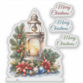 Merry kerst Vinyl Sticker (Voorkant)