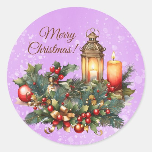 Merry kerst Vinyl Sticker (Voorkant)