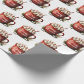 Merry kerst warme chocolade cadeaupapier (Hoek)