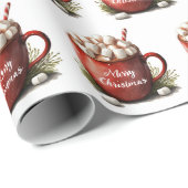 Merry kerst warme chocolade cadeaupapier (Rol Hoek)
