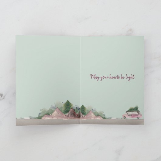 Merry kerst warme chocolade kaart (Binnen)