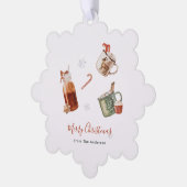 Merry kerst warme chocolade ornament kaart (Links)