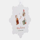 Merry kerst warme chocolade ornament kaart (Rechts)