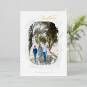 Merry kerst Waterverf Lijst Light Folie Feestdagenkaart (Staand Voorkant)