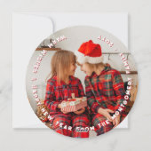 Merry kerst Whimsical Funny Smiley Foto Feestdagenkaart (Achterkant)