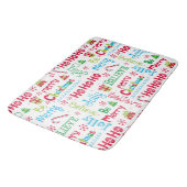 Merry kerst Whimsical Modern Jolly Typografie Badmat (Gekanteld)