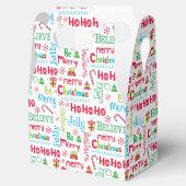 Merry kerst Whimsical Modern Jolly Typografie Bedankdoosjes (Geopend)