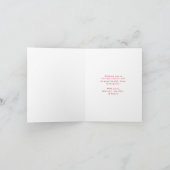 Merry kerst Whimsical Red Script-foto Feestdagen Kaart (Binnen)