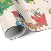 Merry kerst Wildlife Fun Cadeaupapier (Rol Hoek)