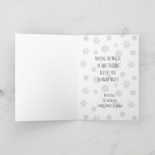 Merry kerst Wishes Whimsical Elves Kaart (Binnen)