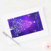 Merry kerst witte boom rechthoekige sticker (Envelop)