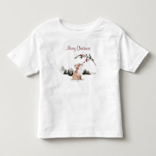 Merry kerst Woodland Fox Kinder Shirts