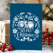 Merry kerst Wreath Gnome Feestdagen Kaart