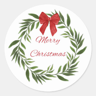 Merry kerst Wreath Sticker