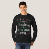 Merry kerst Ya Filthy Rugby Animal T-shirt (Voorkant volledig)