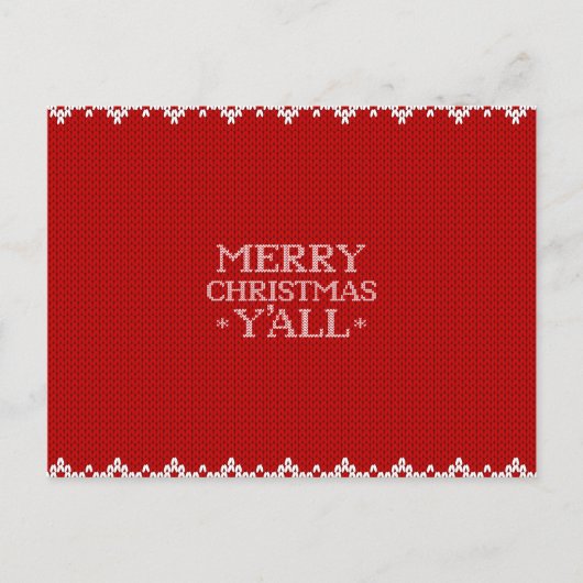 Merry kerst Yall Briefkaart (Voorkant)