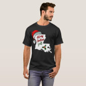 Merry kerst Yall Southern Louisiana Santa Hat T-shirt (Voorkant volledig)