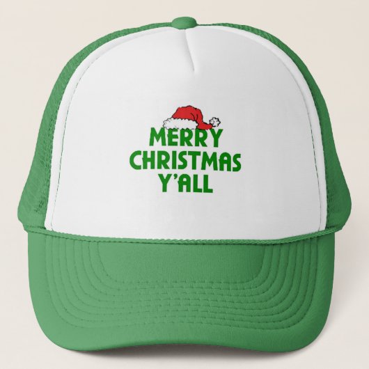 Merry kerst Yall Trucker Pet (Voorkant)