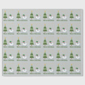 Merry kerst Yeti Cadeaupapier (Vlak)