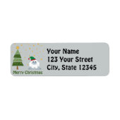 Merry kerst Yeti Etiket (Voorkant)