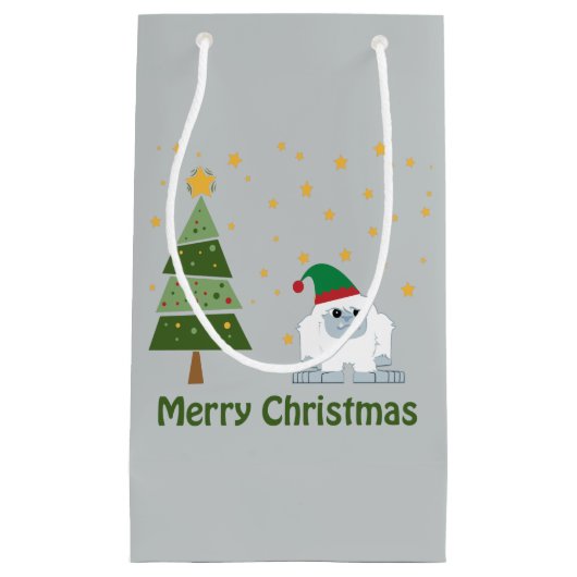Merry kerst Yeti Klein Cadeauzakje (Voorkant)