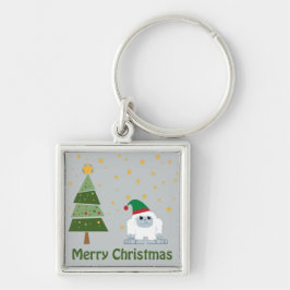 Merry kerst Yeti Sleutelhanger