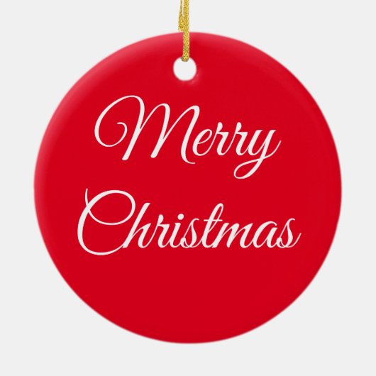 Merry kerst Yorkie Keramisch Ornament (Achterkant)