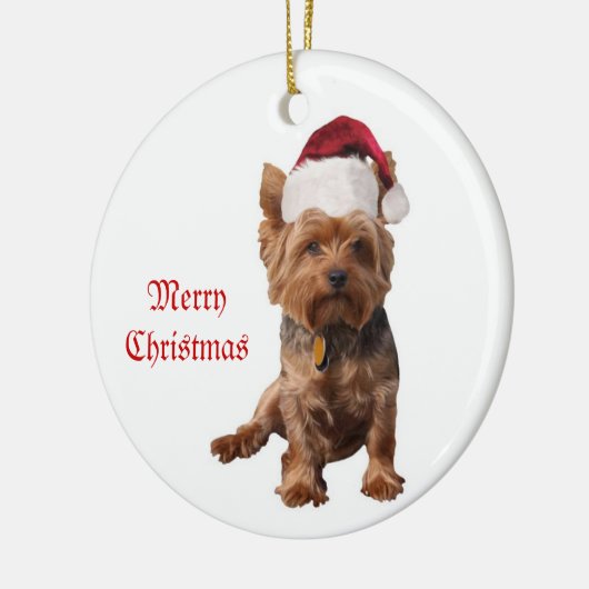 Merry kerst Yorkshire Terrier Ornament (Links)