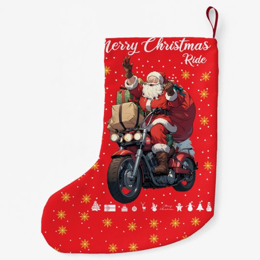 Merry kerstade kleine kerstsok (Achterkant)