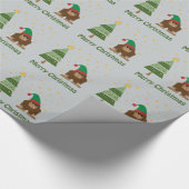 Merry kerstaffel cadeaupapier (Hoek)