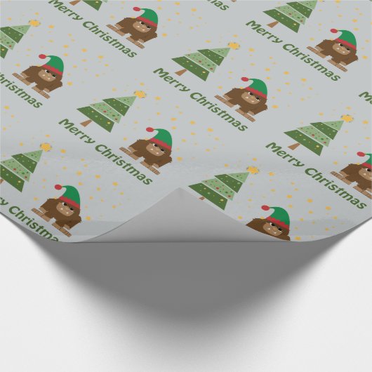 Merry kerstaffel cadeaupapier (Hoek)