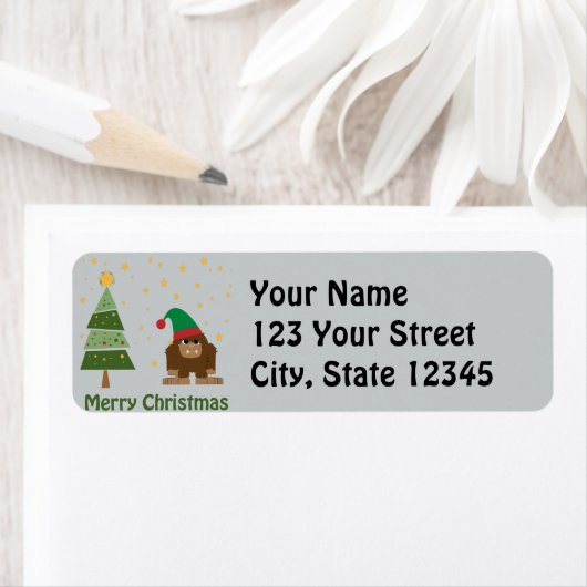 Merry kerstaffel etiket (Insitu)