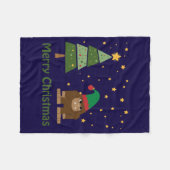 Merry kerstaffel fleece deken (Voorkant (Horizontaal))