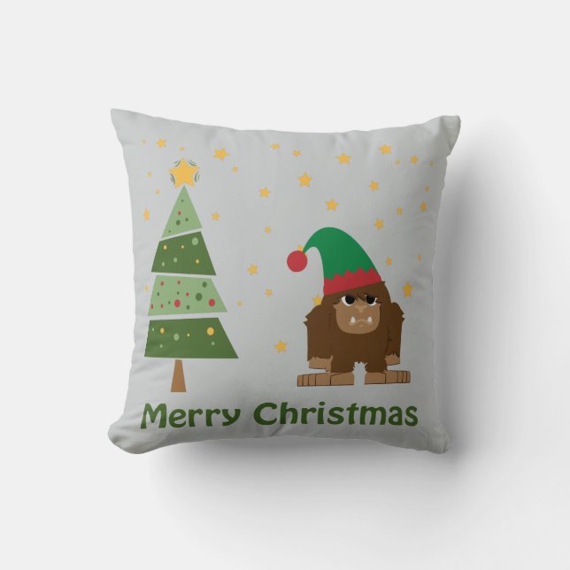 Merry kerstaffel kussen (Voorkant)