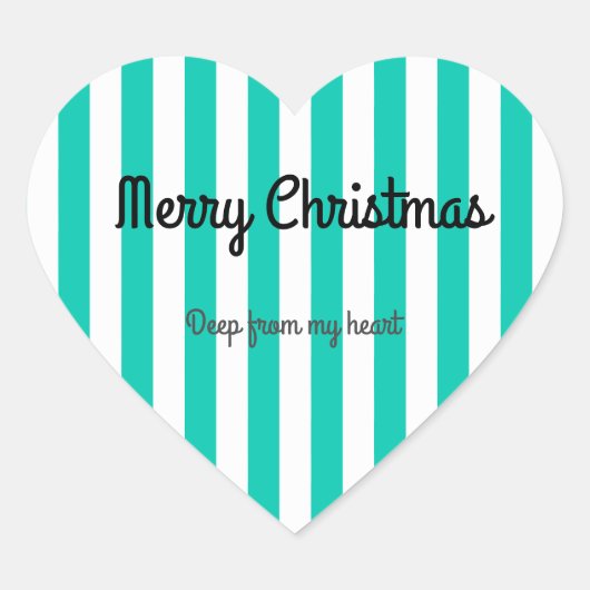 Merry kerstaker hart sticker (Voorkant)