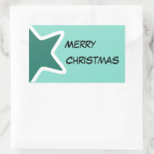 Merry kerstaker rechthoekige sticker (Tas)
