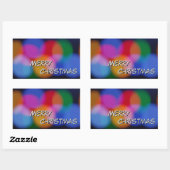 Merry kerstaker rechthoekige sticker (Vel)