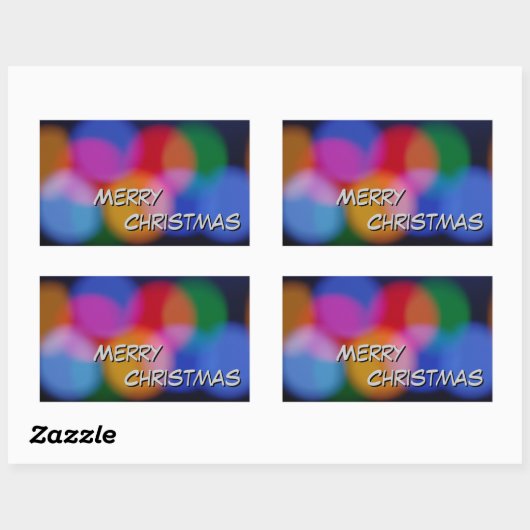 Merry kerstaker rechthoekige sticker (Vel)