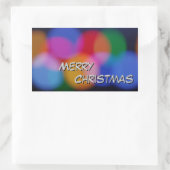 Merry kerstaker rechthoekige sticker (Tas)